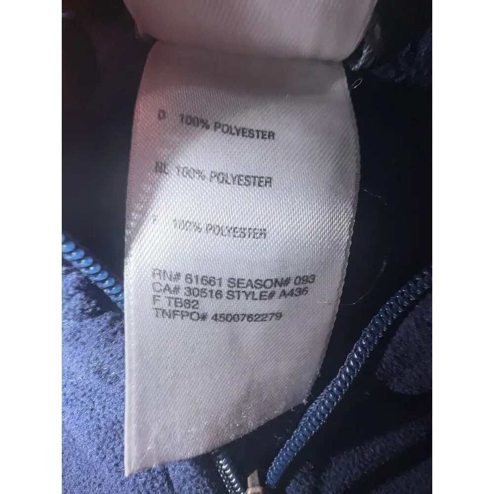 The north face men’s blue & black fleece pullover